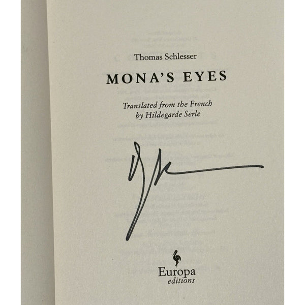 Mona’s Eyes Signed Hardcover Thomas Schlesser 2025 B&N Book of the Year New