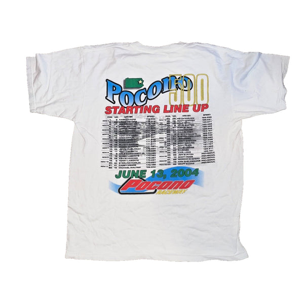 Nascar 2004 Pocono 500 Raceway Starting Line Up Tshirt Mens Sz. L Vintage