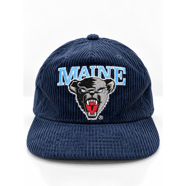 University of Maine Black Bears Celly Hockey Co Corduroy Snapback Hat Cap Navy