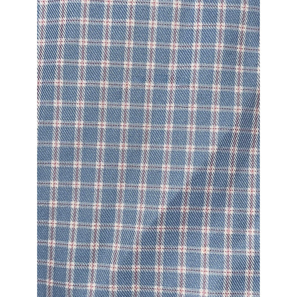 Twillory Dress Shirt Mens 16.5 32/33 Blue Pink Check Non Iron Tailored Fit