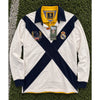Real Madrid Vintage Official Club Rugby Polo Shirt Sz L #72 NWT Spain Rare
