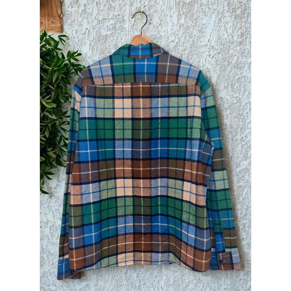 LL Bean Signature 1933 Chamois Cloth Shirt Mens XL Plaid Slim Fit Button Down