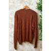 Polo Ralph Lauren Sweater Mens XL Brown Cable Knit V Neck Cotton Silk Preppy