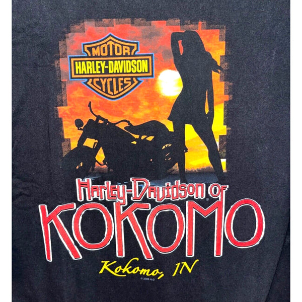 Harley Davidson Follow No One Kokomo, Indiana Sexy XL Rare Hanes Beefy-T Biker T