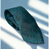Christian Dior Geometric Dot Silk Tie Teal Burgundy Made in USA Paris New York