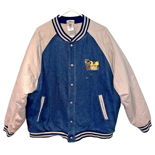 Walt Disney World Denim Jacket Sz. XL Adult Happiest Celebration Earth Coat