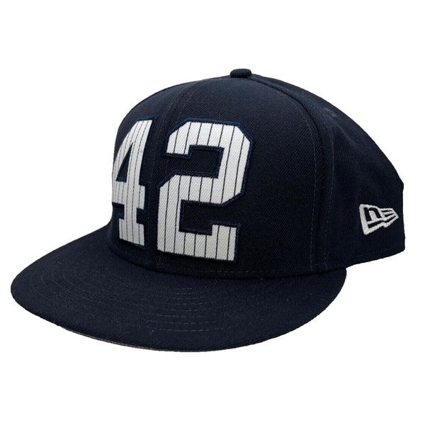 Mariano Rivera New York Yankees MLB HOF 42 Pinstripe Hat New Era Sz 8 Fitted 59Fifty