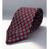 Christian Dior Monsieur Silk Tie Red Geometric Medallion Vintage Made in USA