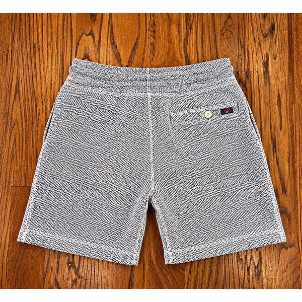 Faherty Whitewater Sweatshorts Men's M Grey Shell Jacquard Knit Organic Cotton
