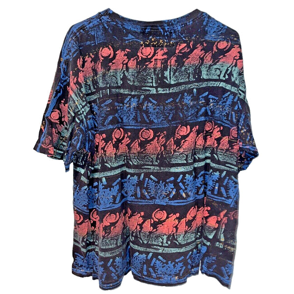 Vintage Apparel Limited Art Wear Painted Aztec Wolf AOP Single Stitch T-Shirt