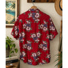 Banana Republic Safari Travel Hawaiian Shirt Floral Rayon Red Sz. Small Vintage