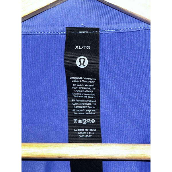 Lululemon Evolution Polo Shirt Sz. XL Blue Purple Short Sleeve Golf Casual NWOT