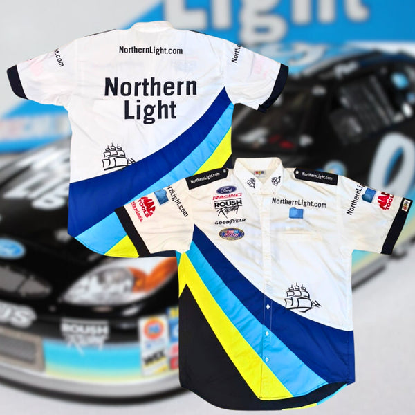 Roush Pit Crew Shirt Jeff Burton NASCAR Northern Light Busch Series Apex Sz. XL