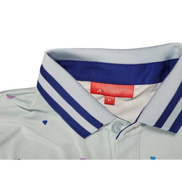 Redvanly Langham Polo Shirt Men’s M Breeze Blue Performance Golf NWT MSRP $105