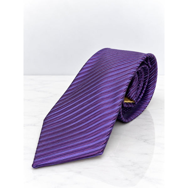 Donald J. Trump Signature Collection Silk Tie Purple Striped Crest President