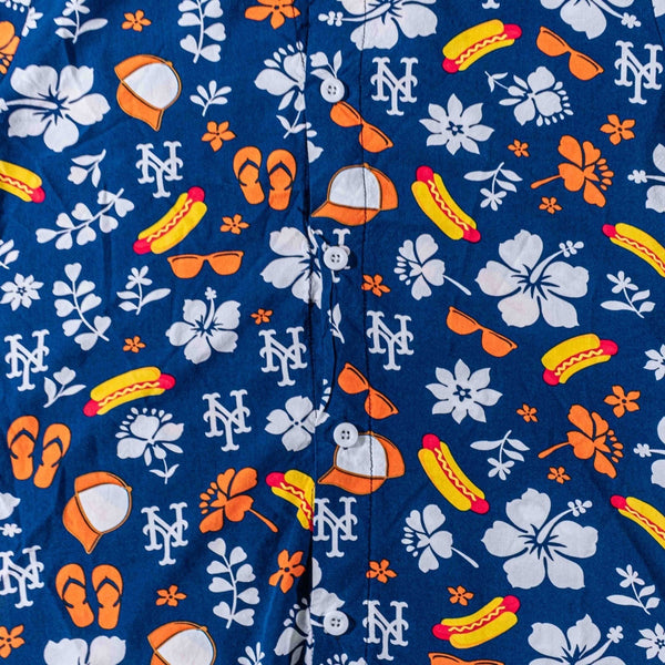 New York Mets Nathan's Hot Dog Hawaiian Shirt Sz. Large SGA BDA Sports Giveaway