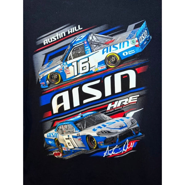 Austin Hill AISIN HRE NASCAR Racing Graphic T-Shirt Mens XL Black