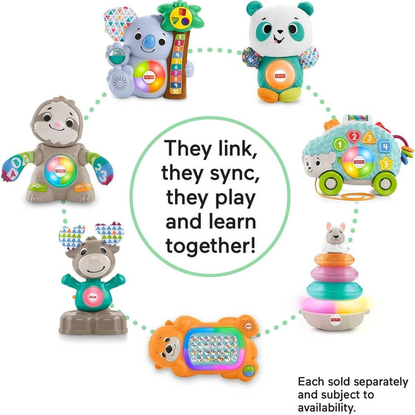 Fisher-Price Linkimals Play Together Panda Plush Learning Toy Lights Sounds 9M+