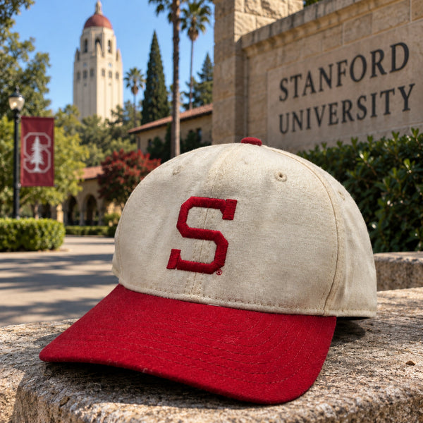 Stanford University New Era Hat 7 5/8 USA Fitted Block S Cardinal Vintage Cap