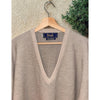 Pringle of Scotland Vintage Lambswool V-Neck Sweater Mens 2XL (Small Hole)