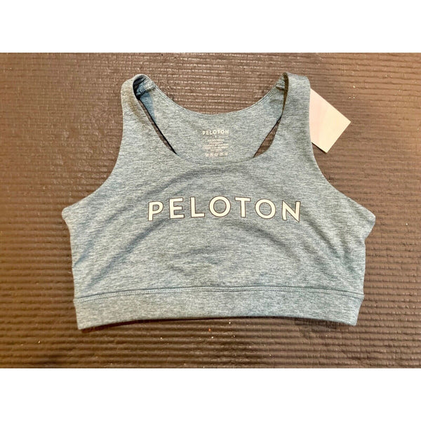 Peloton Women's Sz Small Heathered Teal Strappy Back Sports Bra (FA121) NWT