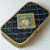 Estee Lauder Cobalt Blue Enamel Portrait Solid Perfume Compact NIB VTG