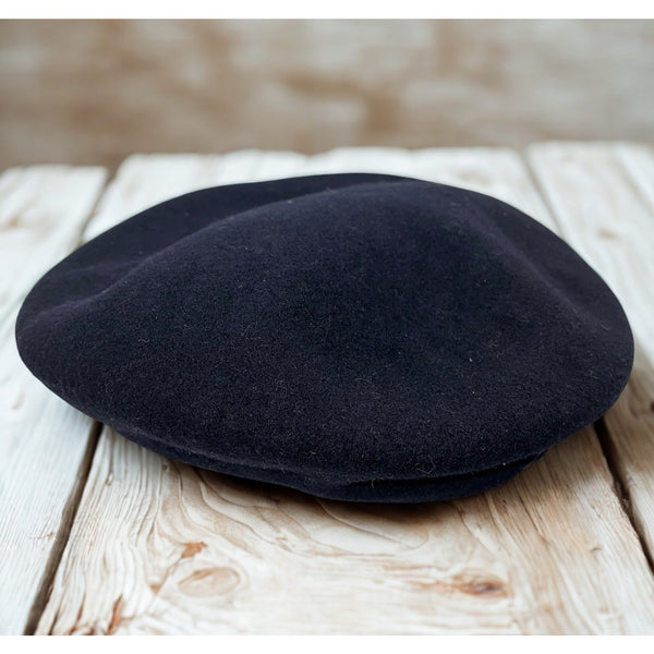 Kangol 504 Wool Earflap Hat Navy XL Classic Flat Felt Cap Mens EUC