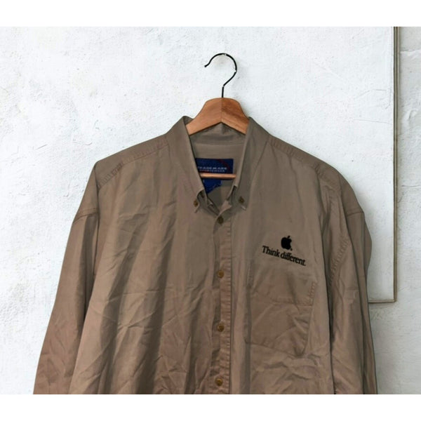 Apple Think Different Employee Shirt XL 90s Steve Jobs Rare Y2K Vintage