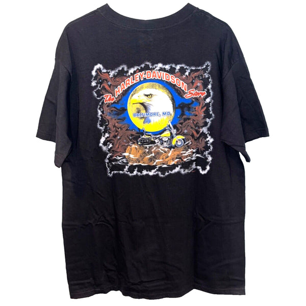 Harley Davidson Baltimore, Maryland Bald Eagle USA XL Rare Biker T Shirt Tee