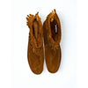 Minnetonka 283 Back Zip Fringe Ankle Boots Suede Brown Women’s Sz 9 w/ Box