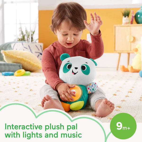 Fisher-Price Linkimals Play Together Panda Plush Learning Toy Lights Sounds 9M+
