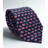 Salvatore Ferragamo Silk Tie USA Flag Patriotic Navy Made Italy Luxury Vintage
