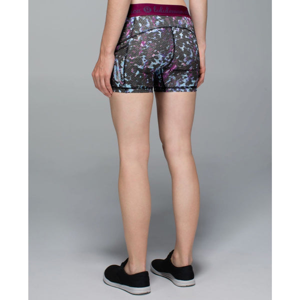 Lululemon What The Sport Short Floral Sport Tranquil Blue Multi Size 8