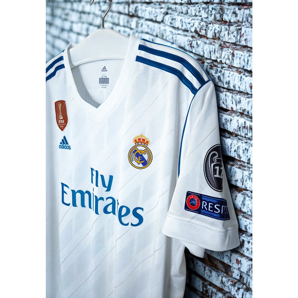 Real Madrid 2017/18 Home Jersey Adidas Ronaldo Era Champions League Size M