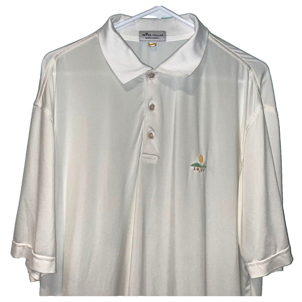 Peter Millar Polo Shirt Mens Sz. L Short Sleeve Summer Comfort Stretch Golf Logo