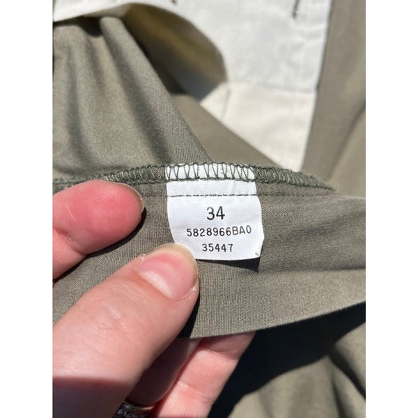 Polo Ralph Lauren Andrew Shorts Mens 34 Green Pleated Chino Vintage Preppy