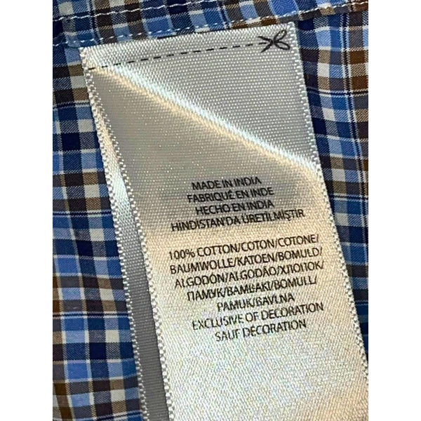 Polo Ralph Lauren Shirt L Slim Fit Check 100% Cotton Stretch Pony Logo