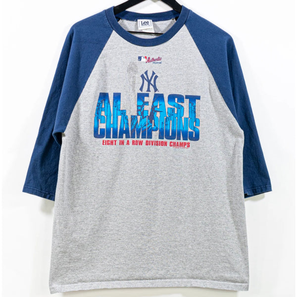 New York Yankees 2005 AL East Champions MLB Lee Sport 3/4 Sleeve T-Shirt Sz. XL