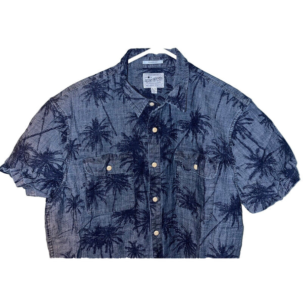 Lucky Brand Men's Short Sleeve Saturday Stretch Clean 2 PKT Workwear Shirt Sz XL