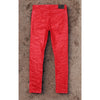 Purple Brand P001 Red Patent Leather Film Jeans Men’s 34x33 Skinny Low Rise
