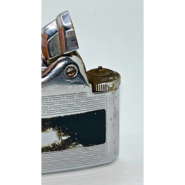 Ronson Varaflame Premier Vintage Cigarette Lighter 1950s 60s Chrome Mid Century