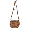 Alviero Martini 1 Classe Womens Shoulder Bag Brown Map Print Zipper Vintage
