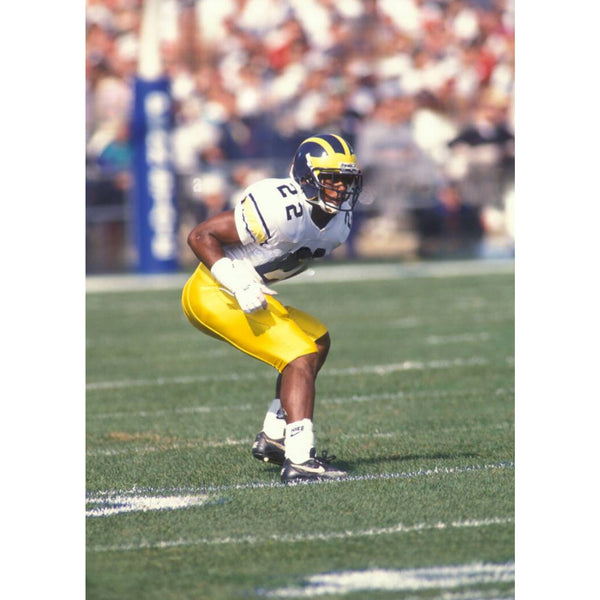 Michigan Wolverines Ty Law #22 Champion Jersey White USA Size XL Vintage