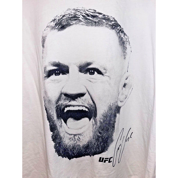 Connor McGregor UFC Megaprint Face Signature Logo T Shirt Size XL Y2K '00s