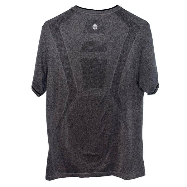 Lululemon Men's Small Breathable Running Top Gray Short Sleeve Crewneck