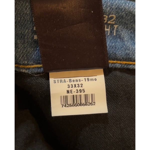 Mott & Bow Benson Straight Jeans Mens 33x32 Light Blue Comfort Stretch Denim EUC