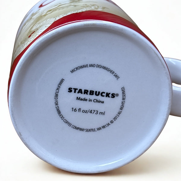 Starbucks China Global Icon City Mug 2013 Collector Series 16oz Red White