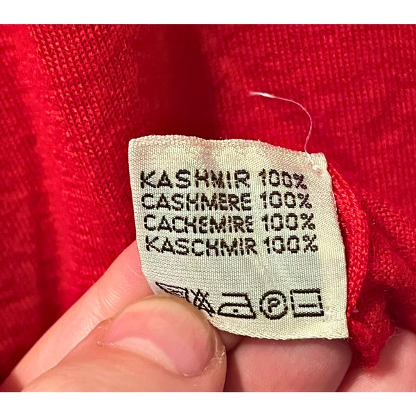 Brioni Roma Red 100% Cashmere Crewneck Sweater Men’s 2XL Made in Italy