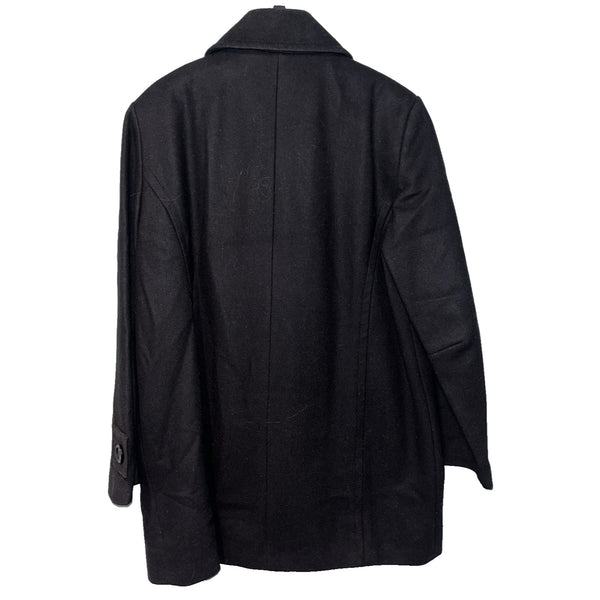 VTG Forecaster Of Boston Pea Coat Jacket Women 10 Black Wool Double Breasted USA