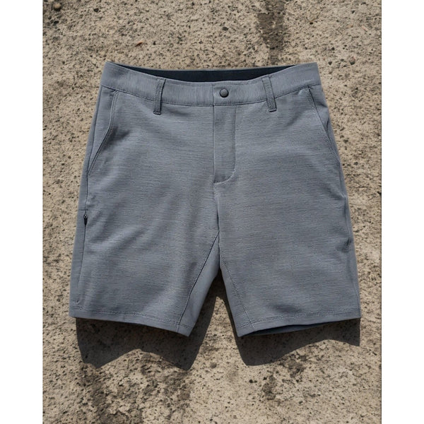 BYLT Kinetic Shorts L Gray Iron Performance Chino 32x9 Zip Pocket NWOT
